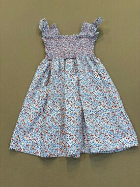 Stitchy Fish Freedom Blooms Red & Blue Floral Print Dress Size 6